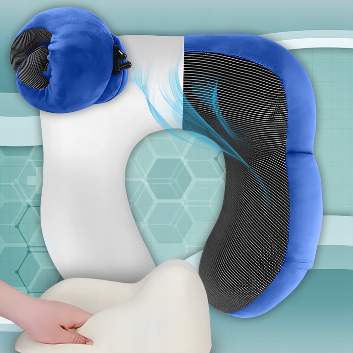 Poduszka Turystyczna Podróżna Zagłówek Pod Szyję Super Wygodna Relaksacyjny