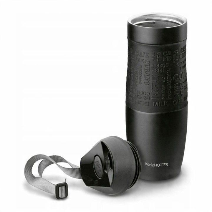 Kubek termiczny Konighoffer Frizo 480 ml czarny