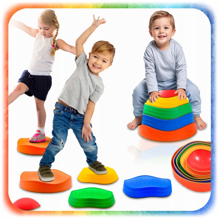 ŚCIEŻKA SENSORYCZNA XL KAMIENIE BALANSUJĄCE DLA DZIECI TRENING RÓWNOWAGI