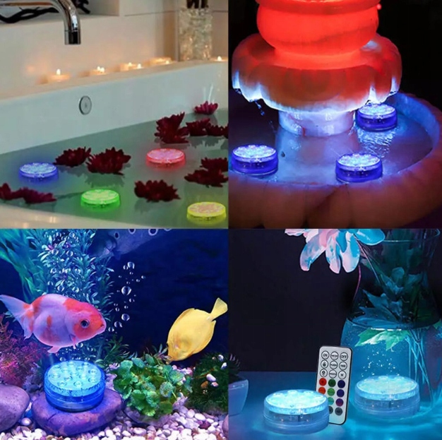 4x OŚWIETLENIE BASENU PODWODNE BASENOWE LAMPKA LED RGB Z PILOT