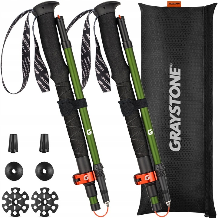 KIJE TREKKINGOWE SKŁADANE KIJKI W GÓRY DO CHODZENIA PO GÓRACH REGULOWANE