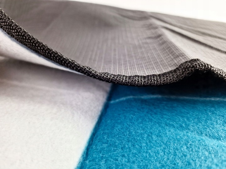 MATA KOC PIKNIKOWY Z TERMO IZOLACJA 200X200CM SZARO GRANATOWY