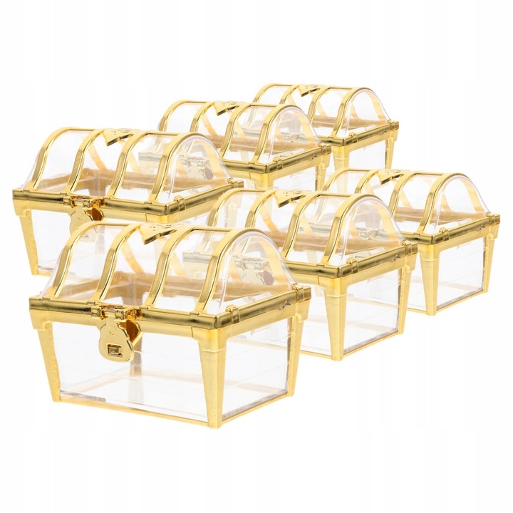 6 SZTUK PLASTIKOWE PUDEŁKO NA SKARBY SKRZYNIA SKARBÓW ETUI SKRZYNIA