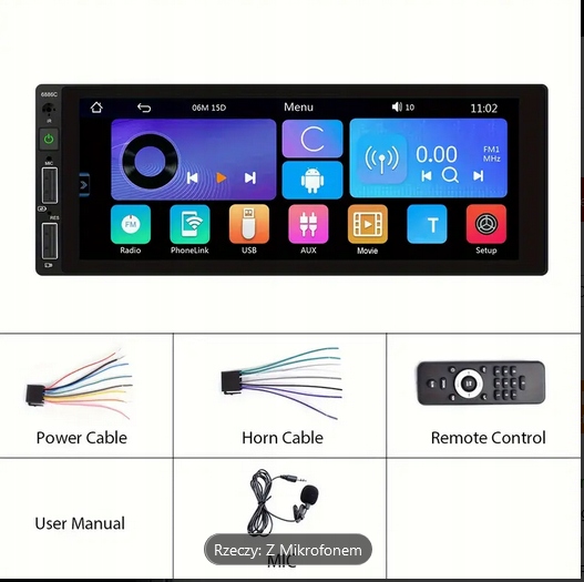 RADIO Odtwarzacz 1DIN i dla Androida Auto samochodowy odtwarzacz MP5