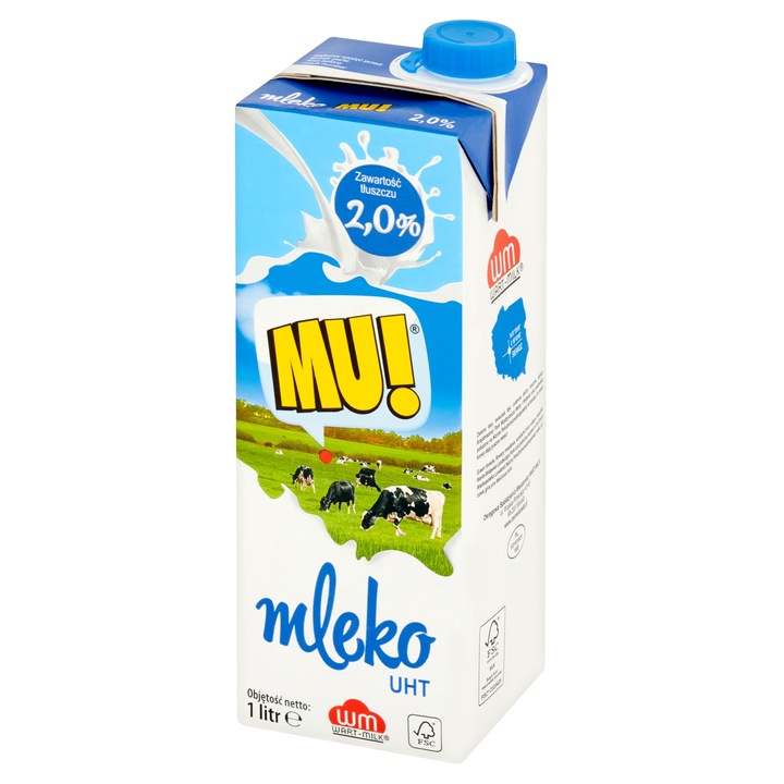 Mleko UHT Wart-Milk MU! 2% 1l x12