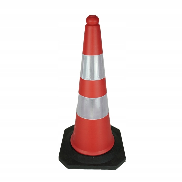 Pachołek Drogowy Twardy Stabilny Ostrzegawczy Guma Elementy ODBLASKOWE 75cm