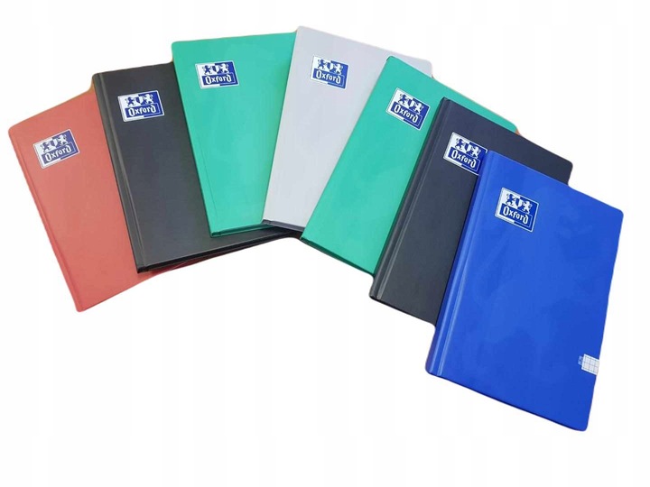 Zeszyt w kratkę brulion A5 Oxford 80 kartek zeszyty 7 szt