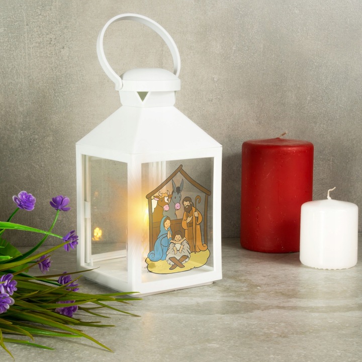 LAMPION ADWENTOWY LATARENKA ŚWIĄTECZNA NA RORATY DEKORACJA LED
