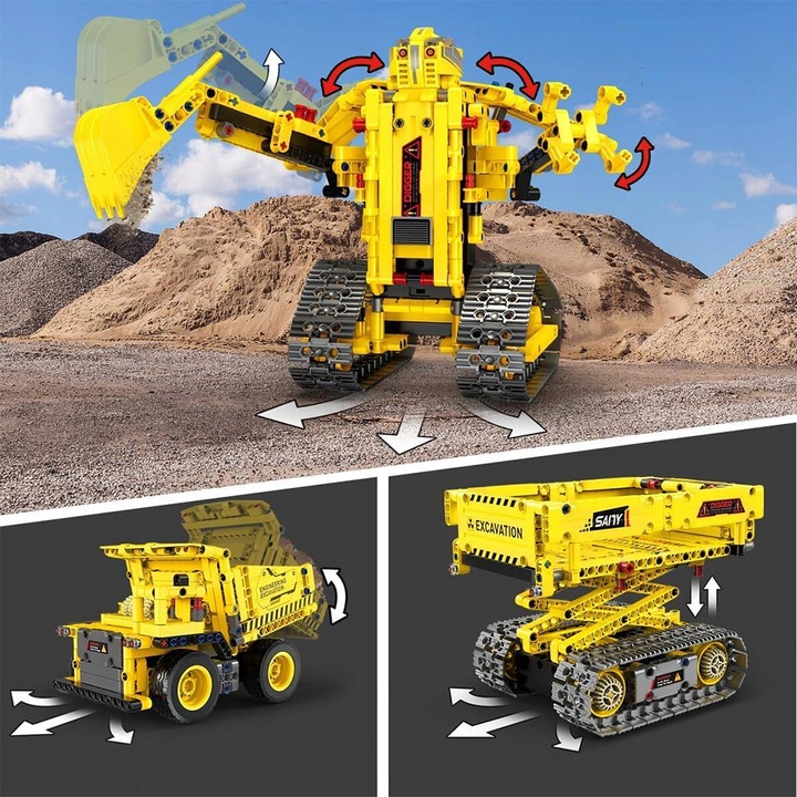 PROGRAMOWALNY ROBOT DUŻY ZESTAW KONSTRUKCYJNY APP I PILOT KONTROLA 555EL