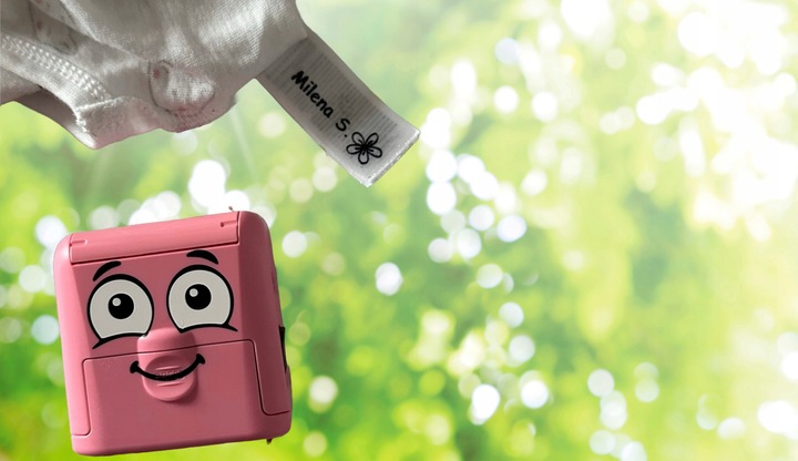 PIECZĄTKA COLOP IMIENNA do znakowania UBRAŃ ODZIEŻY dla DZIECI z IMIENIEM