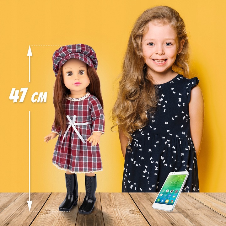 LALKA BOBAS INTERAKTYWNA ŚPIEWA I MÓWI PO POLSKU ANGIELSKU KINDERPLAY 47cm