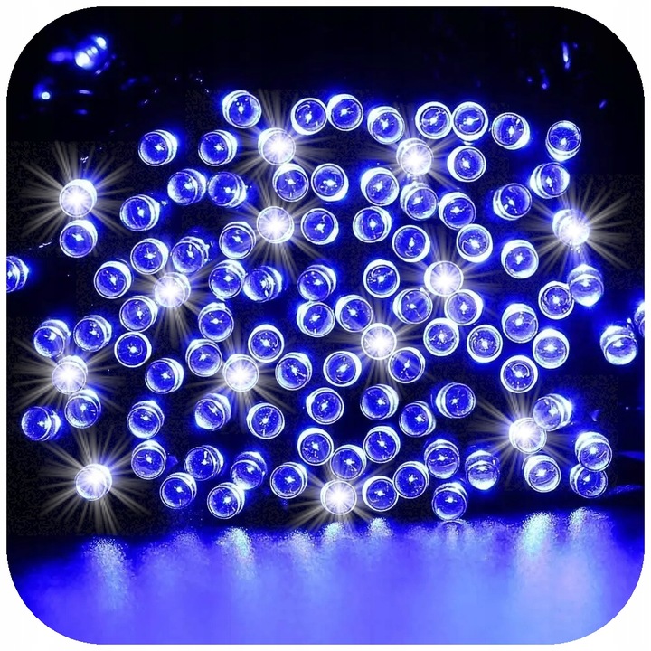 LAMPKI CHOINKOWE NIEBIESKIE 300 LED FLASH WEW/ZEW 22M ŚWIĄTECZNE NA CHOINKĘ