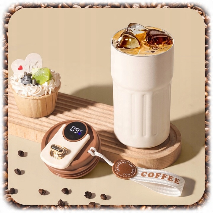 Kubek Termiczny Termos Kawa Herbata Wyświetlacz LED temperatura
