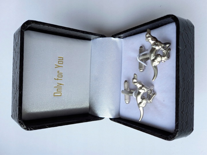 Spinki do mankietów dla myśliwego Głowa Jelenia Jeleń z Porożem + Pudełko