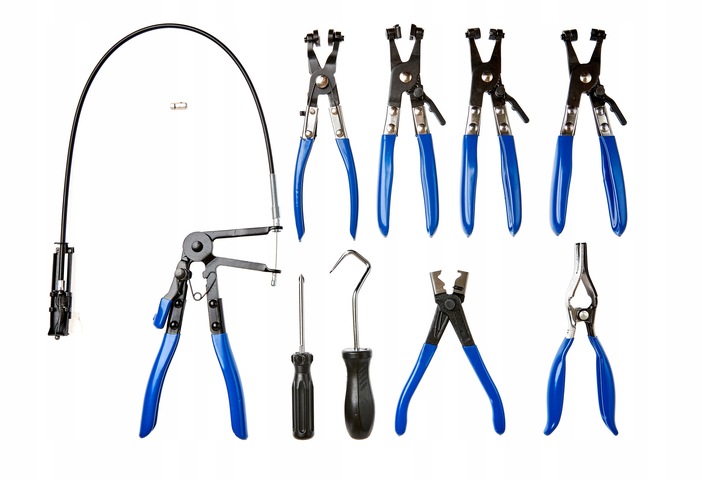 SZCZYPCE DO OPASEK ZACISKOWYCH ZESTAW 9 ELEMENTÓW OSŁON SZCZYPIEC CLICK-R