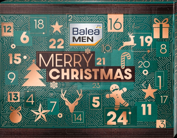 KALENDARZ ADWENTOWY Z KOSMETYKAMI DO PIELĘGNACJI DLA MĘŻCZYZN BALEA 24 DNI