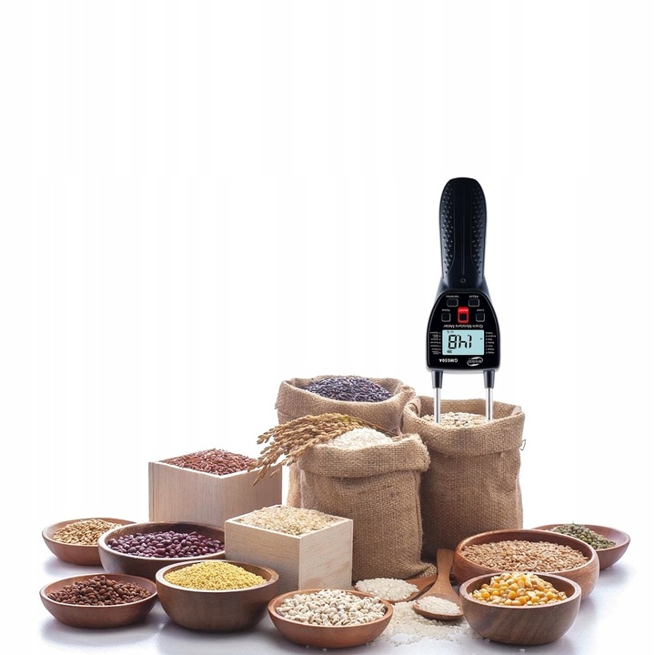 WILGOTNOŚCIOMIERZ PRECYZYJNY MIERNIK WILGOTNOŚCI ZIARNA I ZBOŻA LCD BATERIE