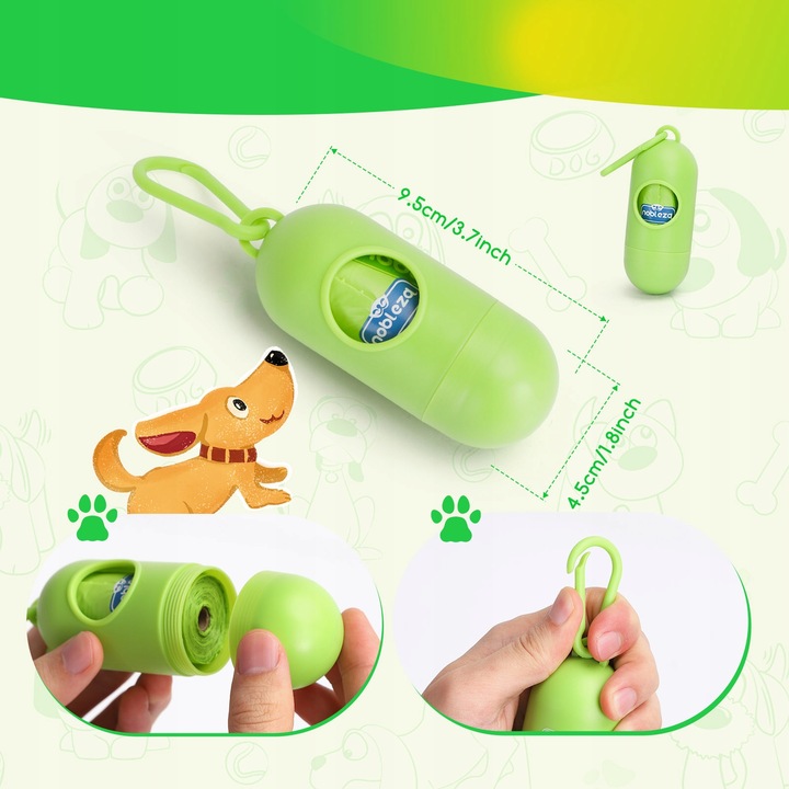 WORECZKI Na Psie Odchody BIODEGRADOWALNE 540 szt+dozownik