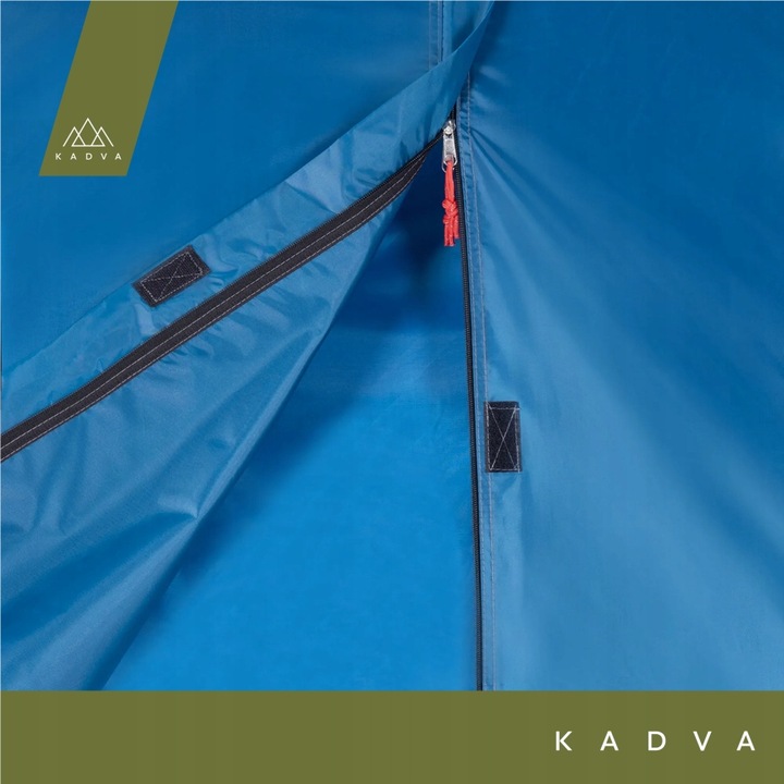 Namiot kempingowy 2-osobowy KADVA Festa 2 niebieski OS KOPUŁOWA KONSTRUKCJA