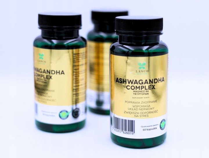 ASZWAGANDA + mocne dodatki - aż 60 kapsułek