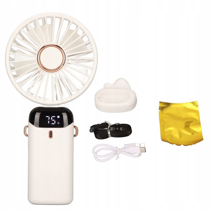 WENTYLATOR RĘCZNY PRZENOŚNY MINI WENTYLATOR Z AKUMULATOR 3000 MAH W PODRÓŻY