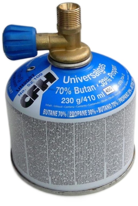 REDUKCJA DO NAPEŁNIANIA KARTUSZY Z ZAWORKIEM 7/16 - 3/8 PROPAN BUTAN