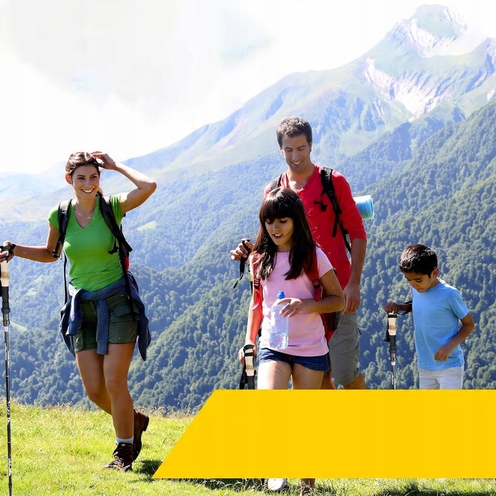 KIJE TREKKINGOWE SKŁADANE KIJKI W GÓRY DO TURYSTYCZNE REGULOWANE ALUMINIOWE