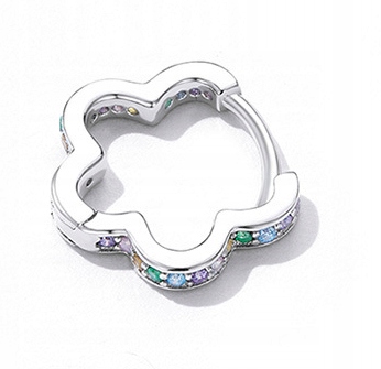 KOLCZYKI Srebrne PRÓBA 925 KOLCZYKI Srebro kwiatki Angielskie Zapiecie