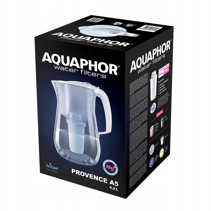 Dzbanek Filtrujący do Wody Aquaphor Provence 4,2L Duży + 3 Wkłady A5 Magnez