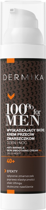 KREM DO TWARZY DLA MĘŻCZYZN 40+ DERMIKA 100% FOR MEN WYGŁADZAJĄCY 100ML