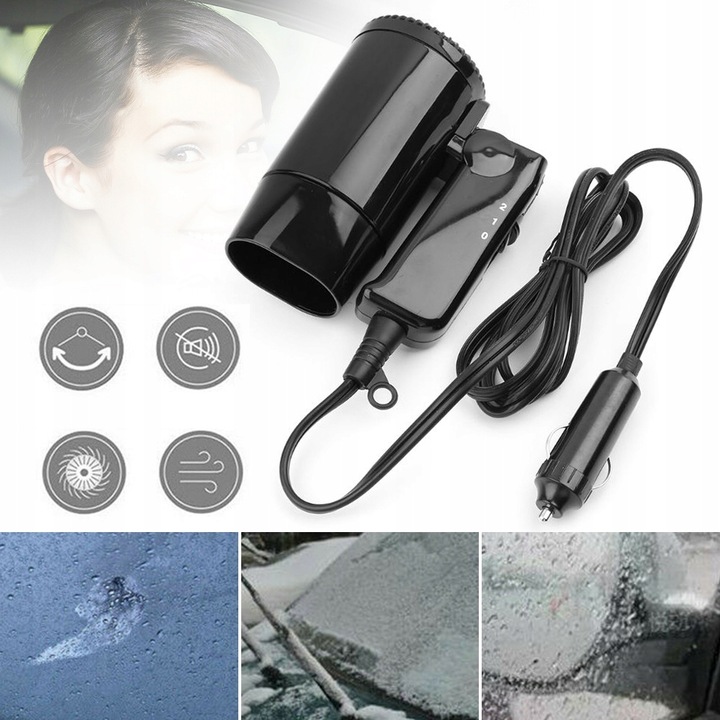 SUSZARKA DO WŁOSÓW, PRZENOŚNA SUSZARKA DO WŁOSÓW 12 V NA GORĄCO I ZIMNO