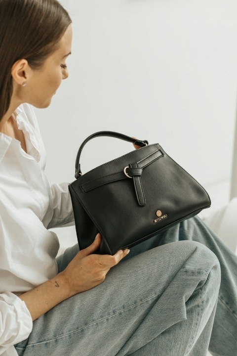 BETLEWSKI torebka wizytowa z ekoskóry ekologiczna wygodna wieczorowa