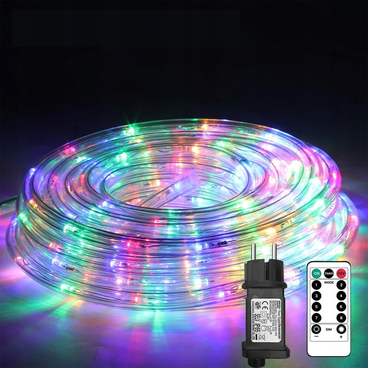 Wąż sznur świetlny LED RGB 10m Party Light , Dekoracje świąteczne +pilot