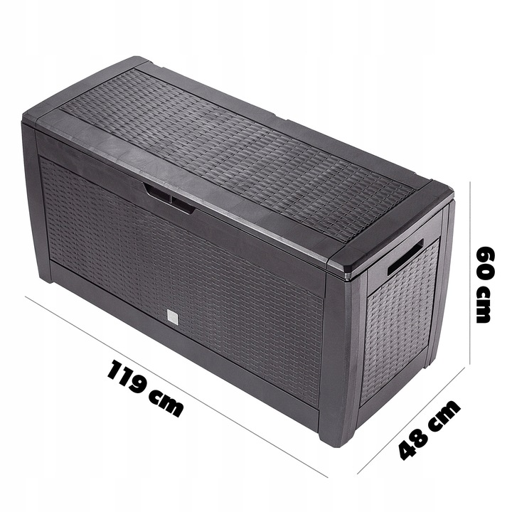 SKRZYNIA OGRODOWA KUFER SCHOWEK 310L BRĄZOWA