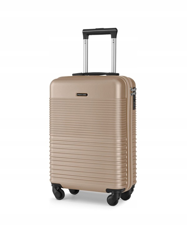 Walizka Kabinowa Podróżna Na Kółkach Twarda PUCCINI Szampańska ABS028C-6C