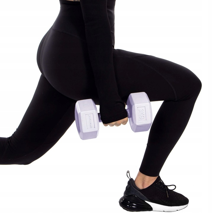 HANTLE 2x3kg ZESTAW CIĘŻARKI HANTELKI DO ĆWICZEŃ W DOMU HEKSAGONALNE