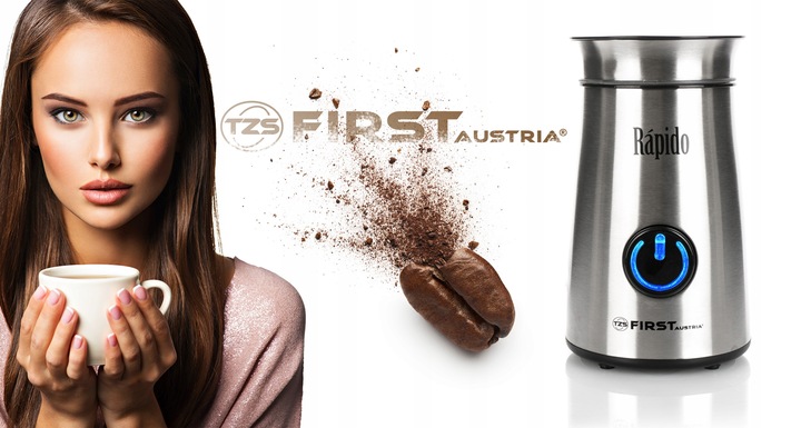 Młynek do mielenia kawy ZE STALI NIERDZEWNEJ LED first austria
