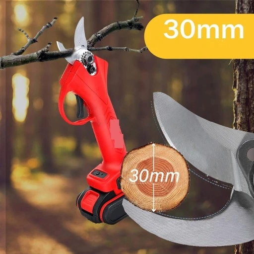 SEKATOR NOŻYCE ELEKTRYCZNY DO GAŁĘZI AKUMULATOROWY 2X BATERIA 30mm 21V