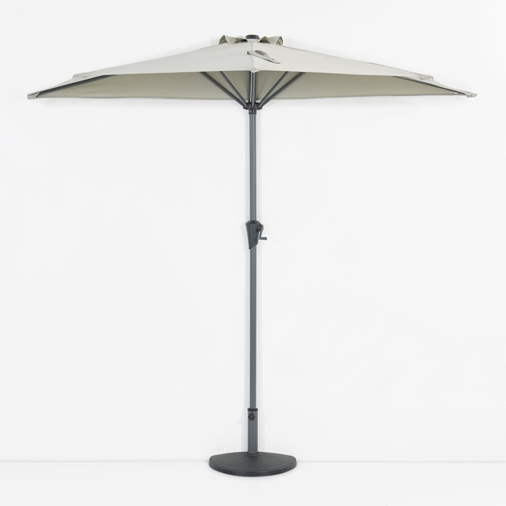 PARASOL BALKONOWY PÓŁOKRĄGŁY NA BALKON PÓŁPARASOL 250cm SZARY
