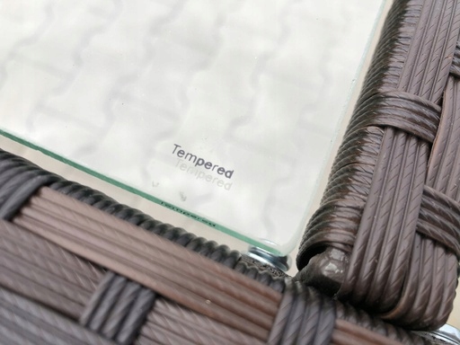 Duży STÓŁ na 8 osób TECHNORATTAN SZKŁO 190cm