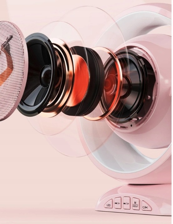 BEZPRZEWODOWY ZESTAW DO KARAOKE DLA DZIECI BLUETOOTH GŁOŚNIK + 2 MIKROFONY