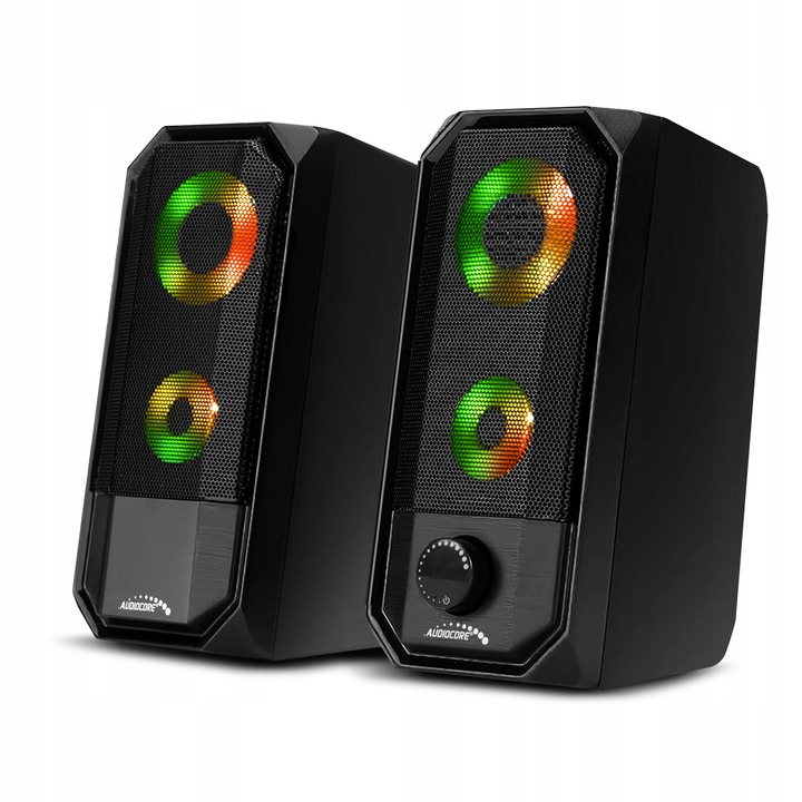 GŁOŚNIKI KOMPUTEROWE ZESTAW 2.0 BLUETOOTH do PC LAPTOPA KOMPUTERA Audiocore