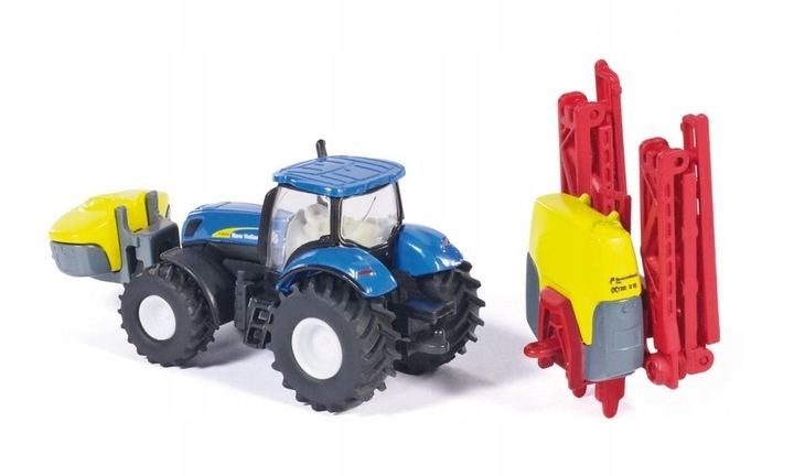 1799- SIKU TRAKTOR NEW HOLLAND Z OPRYSKIWACZEM METAŁ + PLASTIK 3+