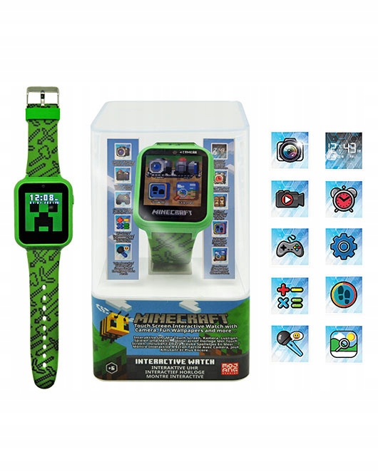 SMARTWATCH Zegarek inteligentny MINECRAFT 10 funkcji