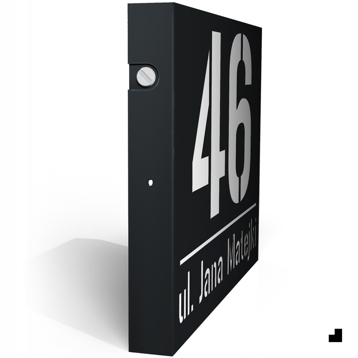 PODŚWIETLANY NUMER NA DOM TABLICZKA ADRESOWA LED 40X30 cm CZUJNIK ZMIERZCHU