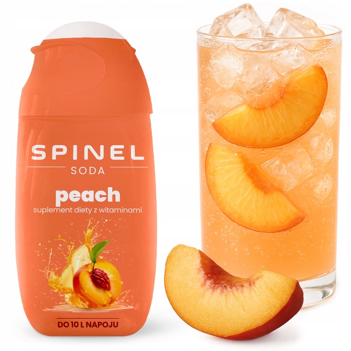 3x SYROP SPINEL SODA DO SATURATORA LEMONIADA BRZOSKWINIA WIŚNIA DO 10L