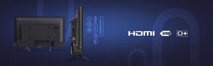 TELEWIZOR UD 40 CALI FULL HD ANDROID SMART TV WIFI DVBT T2 HEVC CZARNY