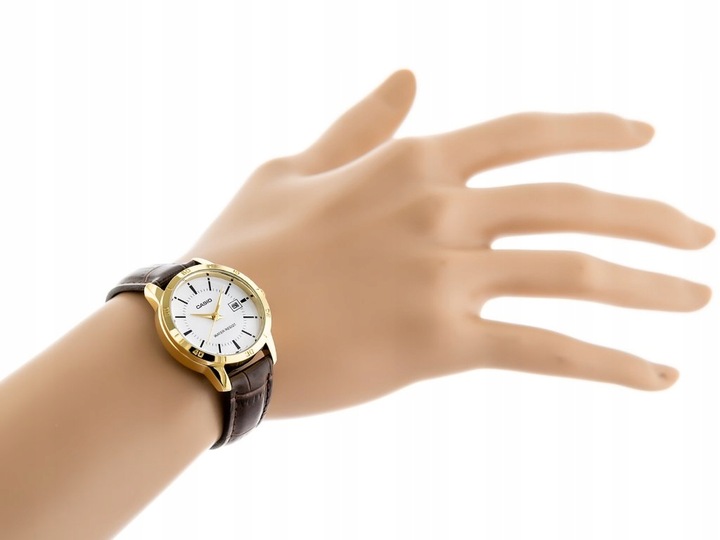 ZEGAREK DAMSKI CASIO TIARA klasyczny na pasku datownik + BOX + GRAWER