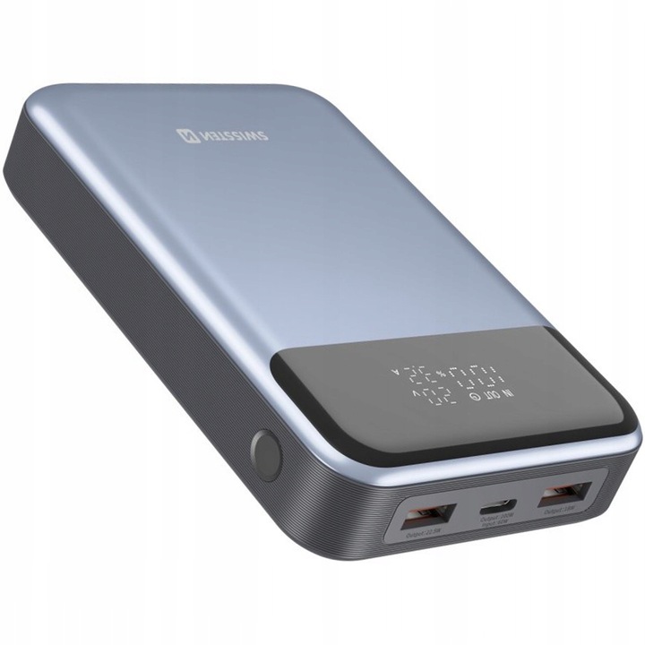 Powerbank 20000 mAh 100W do laptopa smartfona 2x USB-A 1x USB-C KOMPAKTOWY