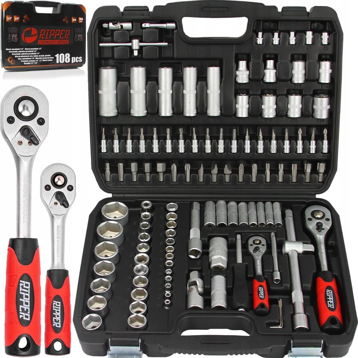 ZESTAW KLUCZY NASADOWYCH KLUCZE NASADOWE TORX 108